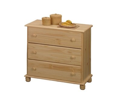 Prádelník - 3 zásuvkový IA8013, masiv borovica