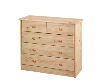 Komoda 5 zásuvková IA4, masiv borovica