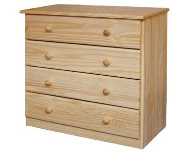 Komoda-Prádelník - 4 zásuvkový  IA8034, masiv borovica
