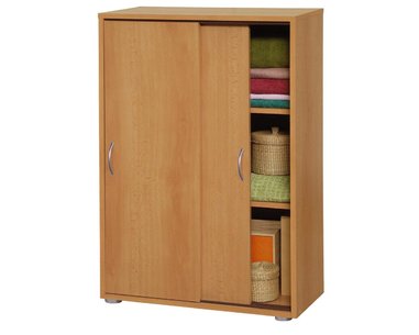 Komoda-prádelník s posuvnými dverami IA601A, lamino buk