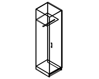 Šatníková skriňa IA61510, orech/biela Šatníková skriňa IA61510, orech/biela