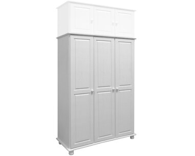 Šatníková skriňa IA8863B bílá, masiv borovica