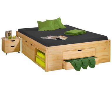 Posteľ z masivu s úložným priestorom IA8802 140x200, masiv borovica Posteľ z masivu s úložným priestorom IA8802 140x200, masiv borovica