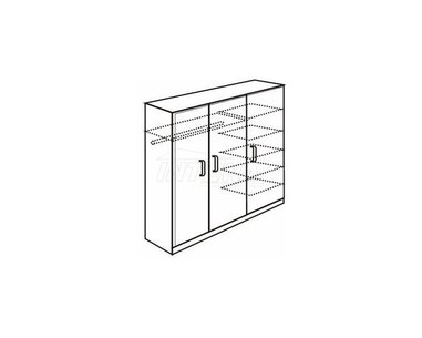 Pološatní skriňa JUMBO trojdielna IA316B - lamino biela Pološatní skriňa JUMBO trojdielna IA316B - lamino biela