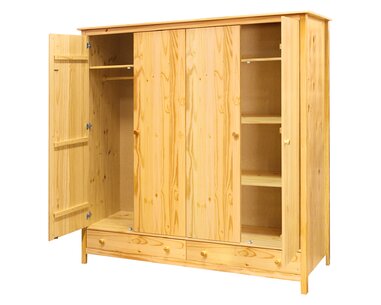 Skriňa 4 dverová IA8068 s zásuvkami, masiv borovica Skriňa 4 dverová IA8068 s zásuvkami, masiv borovica