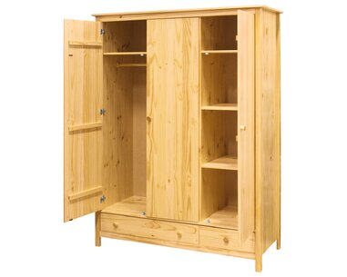 Skriňa 3-dverová IA8089 so zásuvkami, masív borovica Skriňa 3-dverová IA8089 so zásuvkami, masív borovica