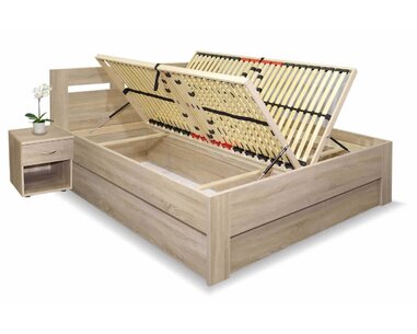 Manželská posteľ s úložným priestorom, bočný výklop Pegas 160x210 Manželská posteľ s úložným priestorom, bočný výklop Pegas 160x210