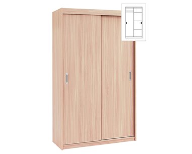 Kombinovaná skriňa s posuvnými dverami EVITA 12, šírka 120 cm Kombinovaná skriňa s posuvnými dverami EVITA 12, šírka 120 cm