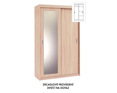 Kombinovaná skriňa s posuvnými dverami EVITA 12, šírka 120 cm