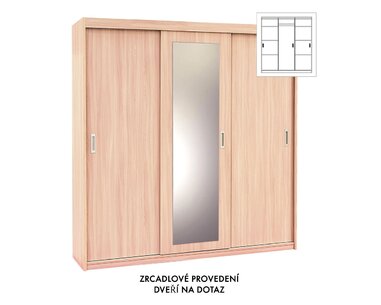 Kombinovaná skriňa s posuvnými dverami EVITA 20-2, šírka 200 cm