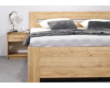 Manželská posteľ s úložným priestorom a roštami LISA, 180x220cm