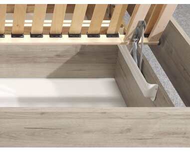 Posteľ jednolôžko s úložným priestorom MALAGA, bočné vyklápanie