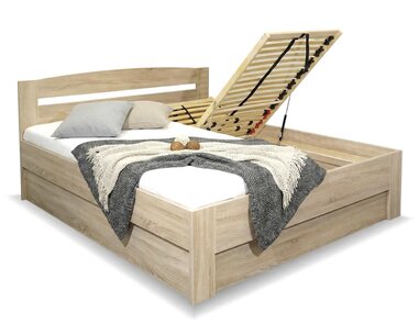 Manželská posteľ s úložným priestorom Maria, bočný výklop, 160x200, 180x200.