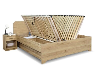Manželská posteľ s úložným priestorom OTO, bočné vyklápanie Manželská posteľ s úložným priestorom OTO, bočné vyklápanie