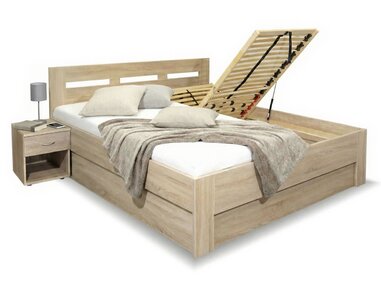 Manželská posteľ s úložným priestorom Pegas 160x200cm, 180x200cm