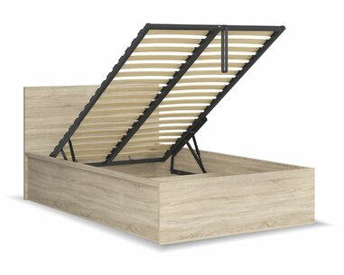 Posteľ jednolôžko s úložným priestorom a roštom TETRIS 140x200, dub sonoma  Posteľ jednolôžko s úložným priestorom a roštom TETRIS 140x200, dub sonoma