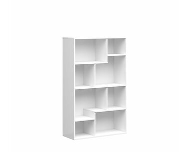 Stredný regál TETRIS 140, biela lesk 