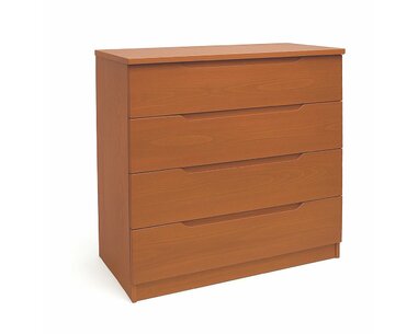 Komoda 4 - zásuvková PEGAS, masív buk, lak čerešňa - VÝPREDAJ SKLADU**