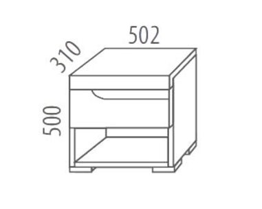 Nočný stolík z masívu, policový F132 Nočný stolík z masívu, policový F132