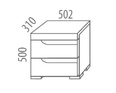 Nočný stolík z masívu, 2-zásuvkový F133 Nočný stolík z masívu, 2-zásuvkový F133