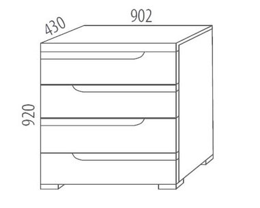 Komoda zásuvková F151, masív buk Komoda zásuvková F151, masív buk
