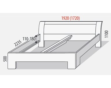 Manželská posteľ s úložným priestorom z masívu SOFIA F118/F139