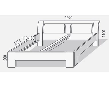 Manželská posteľ z masívu SOFIA F113