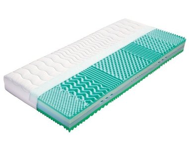 Tvrdší zdravotný BIO matrac KORFU, 19cm, 125kg, studená pena - 7 zón Tvrdší zdravotný BIO matrac KORFU, 19cm, 125kg, studená pena - 7 zón
