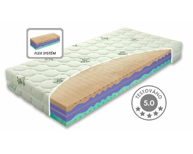 Tvrdší ortopedický matrac BIOGREEN XXL, 25cm, 120x200cm, 170kg, studená pena