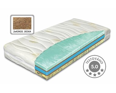 Tvrdší zdravotný matrac BIOTHERM XXL, 25cm, 160kg, 2x kokos, studená pena Tvrdší zdravotný matrac BIOTHERM XXL, 25cm, 160kg, 2x kokos, studená pena