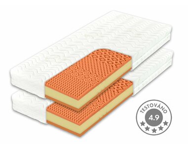 Tvrdší zdravotný matrac BEZVA BINGO HARD 1+1 Zdarma, 20cm, 130kg, pamäťová pena Tvrdší zdravotný matrac BEZVA BINGO HARD 1+1 Zdarma, 20cm, 130kg, pamäťová pena