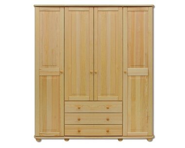 Skriňa štvordverová šatníková DREW SF-129 z masívnej borovice