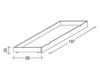 Úložný priestor pod postele 032 B, masív buk cink Úložný priestor pod postele 032 B, masív buk cink