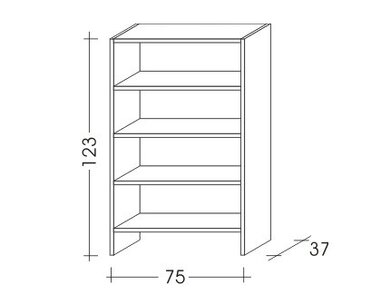 Komoda Sendy 164, masív smrek, policová