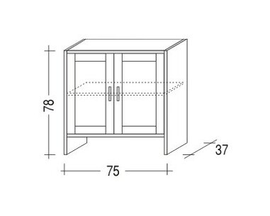 Komoda Sendy 161/162, masív smrek, dvierková