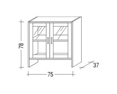 Komoda Sendy 161/163, masív smrek, dvierková