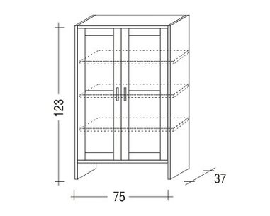 Komoda Sendy 164/165, masív smrek, dvierková