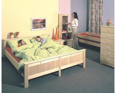 Posteľ z masívu - dvojlôžko ANNY 242, 180x200, masív smrek Posteľ z masívu - dvojlôžko ANNY 242, 180x200, masív smrek