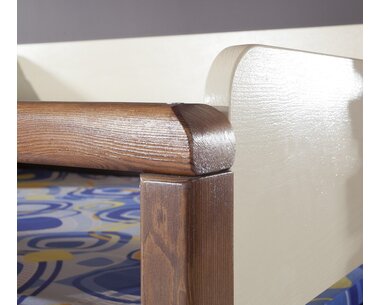 Poschodová posteľ s prístelkou a úložným priestorom pre 3 deti NATY3, masív borovica