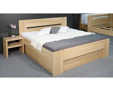 Zvýšená posteľ s úložným priestorom Matěj, 160x200, 180x200, masív buk Zvýšená posteľ s úložným priestorom Matěj, 160x200, 180x200, masív buk