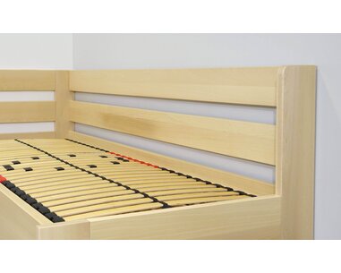 Vyvýšená posteľ Valentin-Ľavá, 80x200, 90x200 cm, masív buk