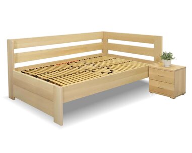 Zvýšená posteľ Valentin-Pravá, 120x200 cm, masív buk Zvýšená posteľ Valentin-Pravá, 120x200 cm, masív buk