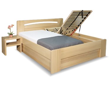 Zvýšená posteľ s úložným priestorom Riči, 180x220, masív buk Zvýšená posteľ s úložným priestorom Riči, 180x220, masív buk