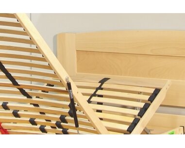 Posteľ z masívu s úložným priestorom Justina, 90x200, masív buk