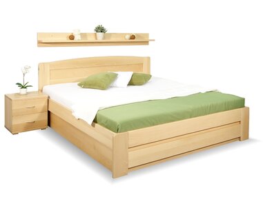Posteľ z masívu s úložným priestorom Justina, 160x200, 180x200, masív buk Posteľ z masívu s úložným priestorom Justina, 160x200, 180x200, masív buk