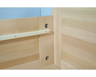 Vysoká posteľ s úložným priestorom Floria, 160x200, 180x200, masív buk