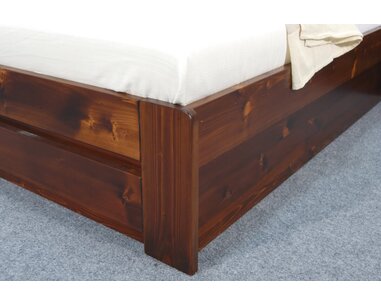 Posteľ z masívu s úložným priestorom Justina, 90x200, masív smrek