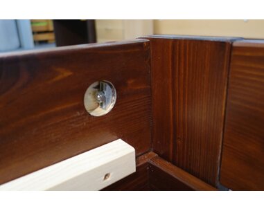 Vyvýšená posteľ z masívu Valentin, 120x200 cm - Ľavá