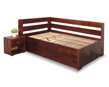 Posteľ s úložným priestorom Valentin, 120x200 cm - Ľavá