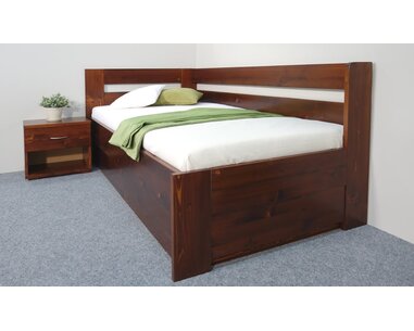 Posteľ s úložným priestorom Valentin, 120x200 cm - Ľavá